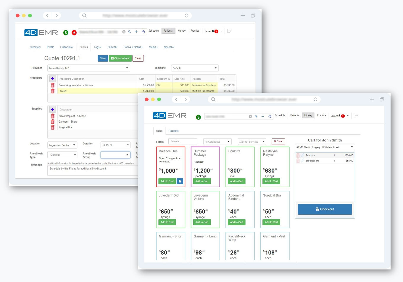 4D EMR for medical specialties screencaps