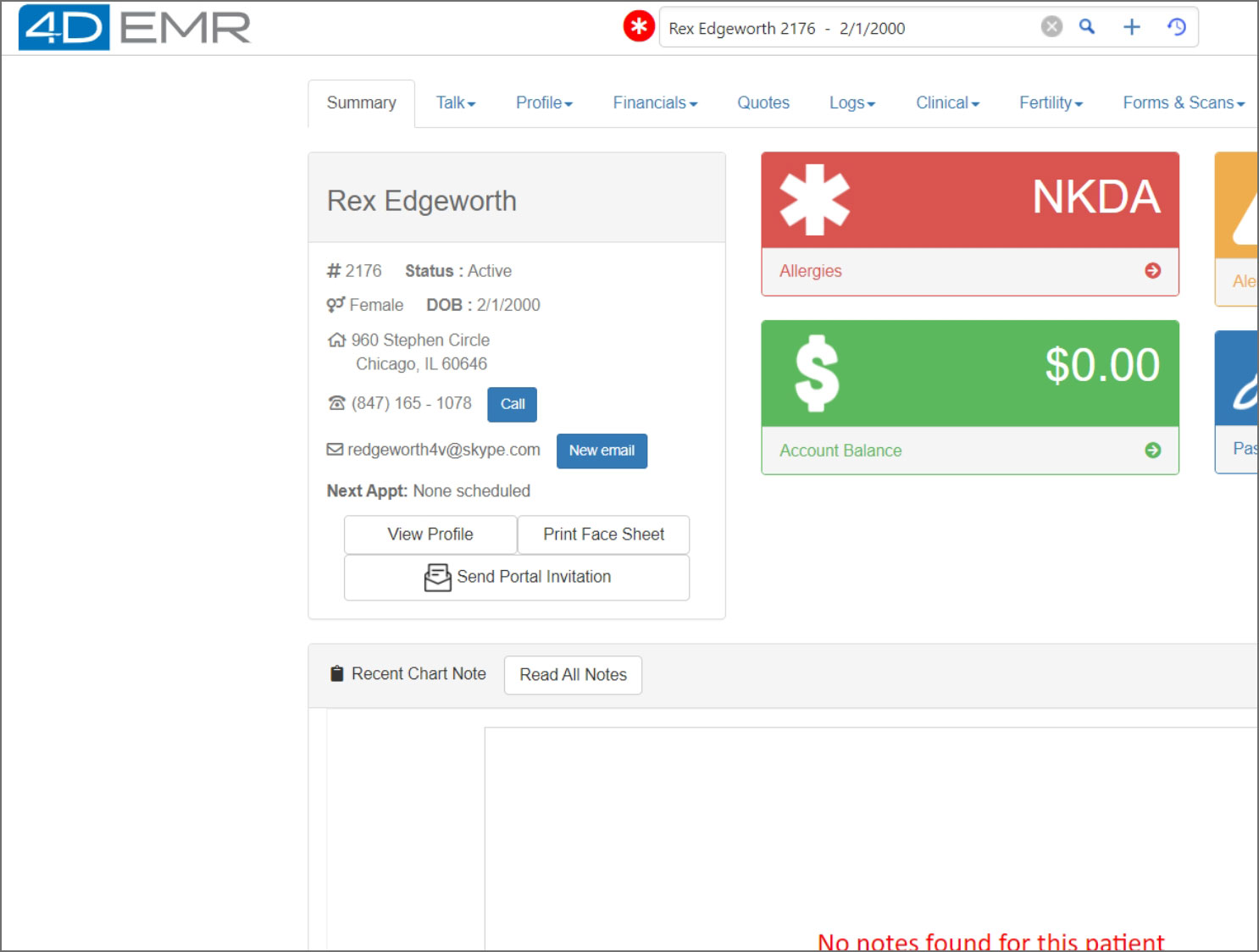 emr plastic surgery patient information example